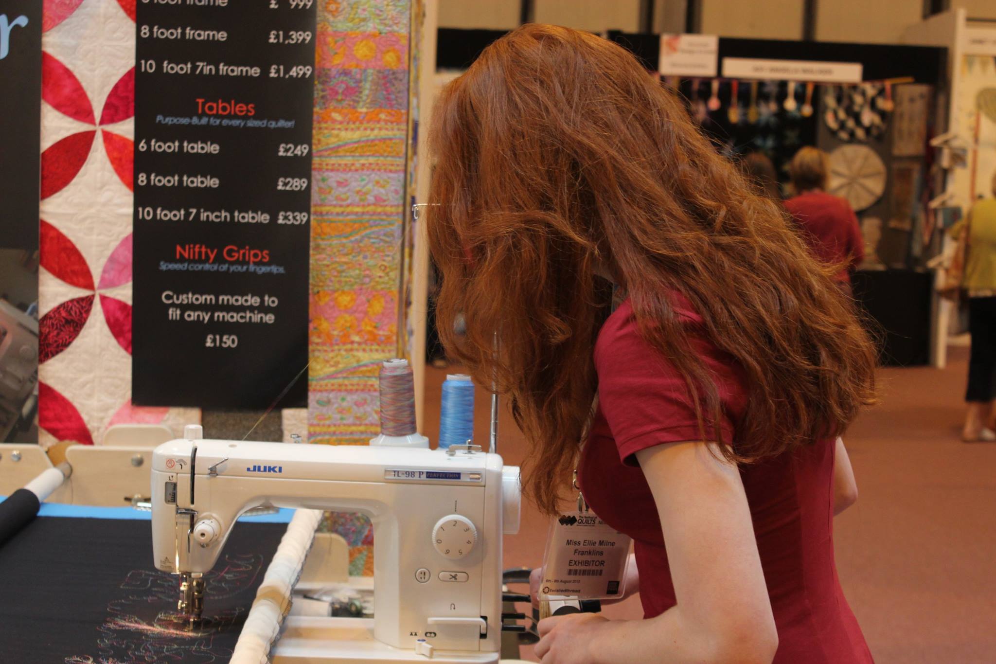 Test drive the Machine Quilter frame at the Festival of Quilts